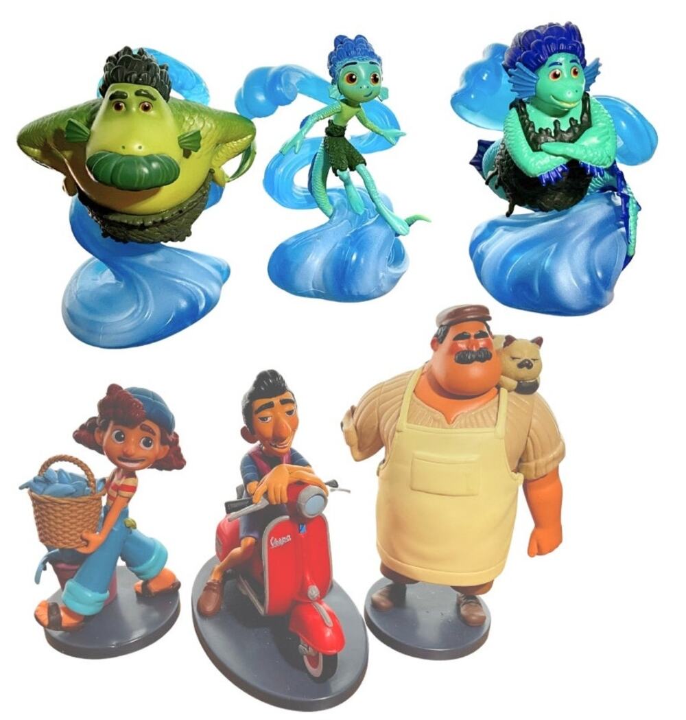 Disney Pixar Luca Figurine Figure Playset Lot of 6 Piece Play Toy Set